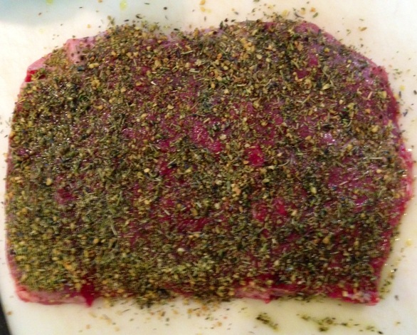 Raw Flank with Herbes de Provence